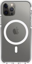 Telefoonglaasje Hoesje - Geschikt voor iPhone 12 Pro Max - TPU randen met PVC achterzijde - Transparant - Beschermhoes - Case - Cover