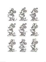 Pyramid Minnie Mouse Sketched Multi Kunstdruk 60x80cm Poster - 60x80cm