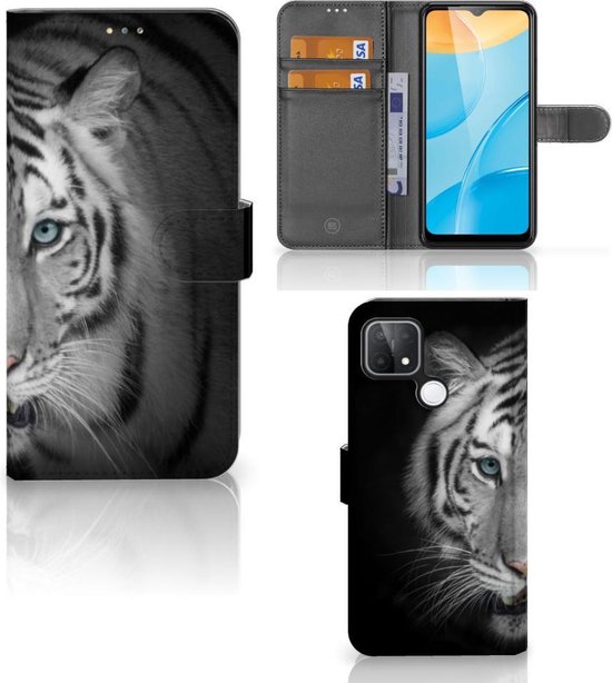 Portefeuille Bookcase OPPO A15 Case Tiger