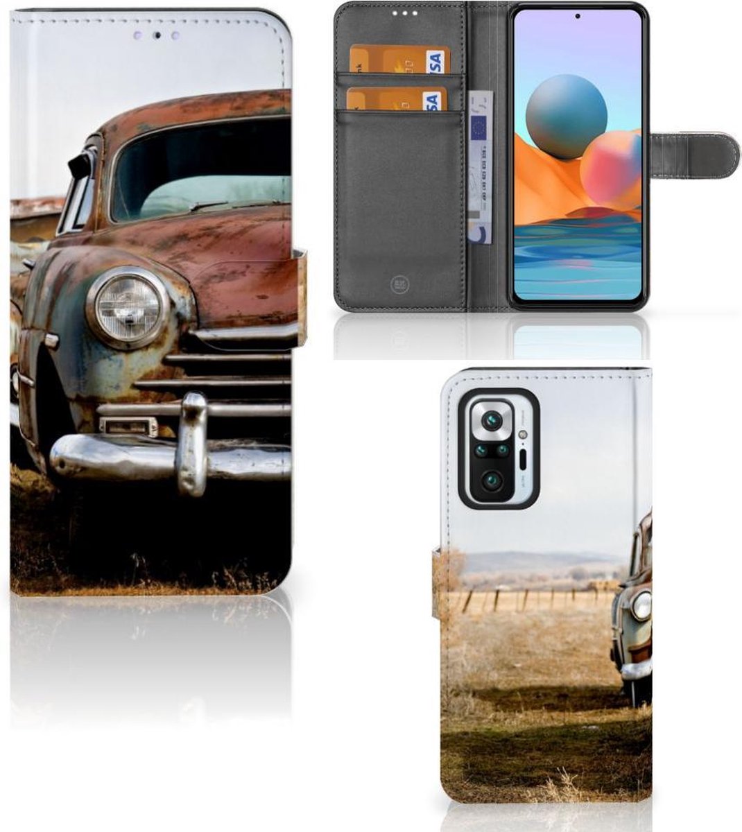 Xiaomi Redmi Note 10 Pro Telefoonhoesje met foto Vintage Auto