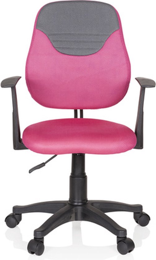 Bureaustoel - Met Armleuning - Kinderen - Stof - Roze/Grijs - Ergonomisch