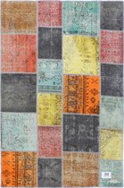 Vloerkleed Vintage 190x293 cm Handgeknoopt Patchwork Tapijt tapijten woonkamer