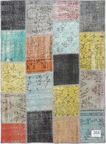Vloerkleed Vintage 169x229 cm Handgeknoopt Patchwork Tapijt tapijten woonkamer