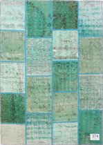 Vloerkleed Vintage 167x238 cm Handgeknoopt Patchwork Tapijt tapijten woonkamer