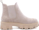 SmileFavorites® Chelsea boots - Suedine - Beige - Maat 36
