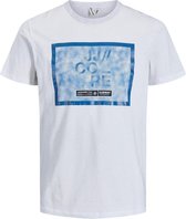 Jack & Jones T-shirt Jcofikes Tee Ss Crew Neck 12188075 White/slim Mannen Maat - M