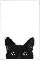 JUNIQE - Poster met kunststof lijst Are You Awake Yet -13x18 /Wit &