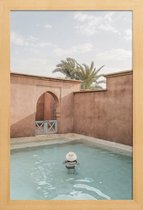 JUNIQE - Poster met houten lijst Summer Escape -13x18 /Bruin &