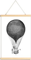 JUNIQE - Posterhanger Air Balloon -30x45 /Wit & Zwart