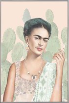 JUNIQE - Poster met kunststof lijst Couture Mexicaine -13x18 /Groen &