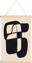 JUNIQE - Posterhanger In Check -30x45 /Grijs & Ivoor