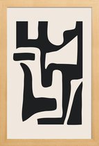 JUNIQE - Poster in houten lijst Ladders -20x30 /Grijs & Ivoor