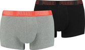 PUMA BASIC TRUNK 2P Mannen Onderbroek - grey melange / black - Maat S