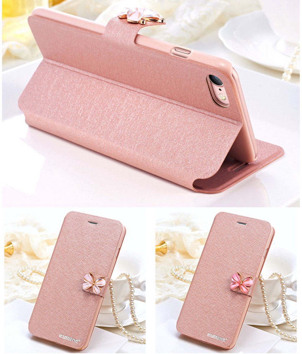 iphone x 5.8inch Luxe Case Hoes Cover Hoesje zijde Rosegoud