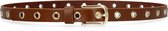 Sacha - Dames - Cognac riem met ringen - Maat S
