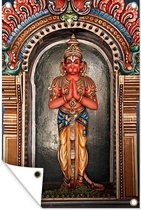 Tuindecoratie Het Hanuman standbeeld in de tempel Sri Ranganathaswamy - 40x60 cm - Tuinposter - Tuindoek - Buitenposter