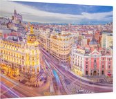 De Calle de Alcala ontmoet de Gran Via in Madrid - Foto op Plexiglas - 60 x 40 cm