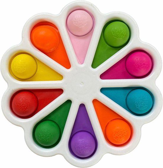 Pop It Fidget Toys Simple Dimple - Anti Stress Speelgoed Wit | bol.com