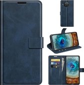 Voor Nokia X10/X20 Retro Kalf Patroon Gesp Horizontale Flip Lederen Case met Houder & Kaartsleuven & Portemonnee (Blauw)