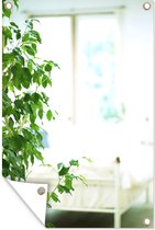 Tuindecoratie Plant in huis - 40x60 cm - Tuinposter - Tuindoek - Buitenposter