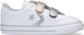 Converse Star Player 2v Metallic Lage sneakers - Leren Sneaker - Meisjes - Wit - Maat 26