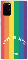 6F hoesje - geschikt voor Samsung Galaxy S20+ -  Transparant TPU Case - #LGBT - Love Is Love #ffffff