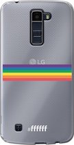 6F hoesje - geschikt voor LG K10 (2016) -  Transparant TPU Case - #LGBT - Horizontal #ffffff