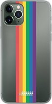 6F hoesje - geschikt voor iPhone 11 Pro -  Transparant TPU Case - #LGBT - Vertical #ffffff
