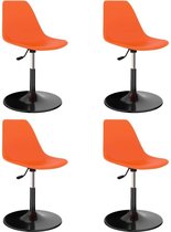 Medina Eetkamerstoelen draaibaar 4 st PP oranje