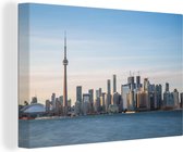 Canvas Schilderij Skyline van Toronto met de CN Tower in Canada - 60x40 cm - Wanddecoratie