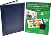 Rillstab Showmap A4 - met 30 tassen - blauw -  showalbum - Presentatiemap - waterdicht