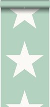 ESTAhome behang sterren mintgroen - 128701 - 53 cm x 10,05 m