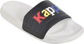 KAPPA Slides met Logo Belettering Oversize Wit / Zwart / Multicolor Mixte