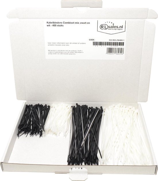 Nature Kabelbinders Nylon zwart 30cm - 25 stuks - AVRI Bloem