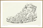 JUNIQE - Poster met kunststof lijst Nike Vandal Vintage -40x60 /Bruin
