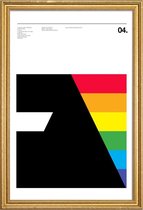 JUNIQE - Poster met houten lijst Pink Floyd Dark Side Of The Moon