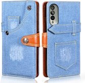 Voor Honor X20 SE Denim Horizontale Flip Lederen Case met Houder & Kaartsleuf & Portemonnee (Lichtblauw)