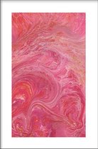 Walljar - Pink Flow - Muurdecoratie - Poster met lijst