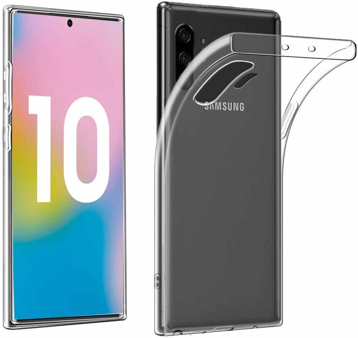 Ntech Back Cover Hoesje Geschikt Voor Samsung Galaxy Note 10 PlusTransparant