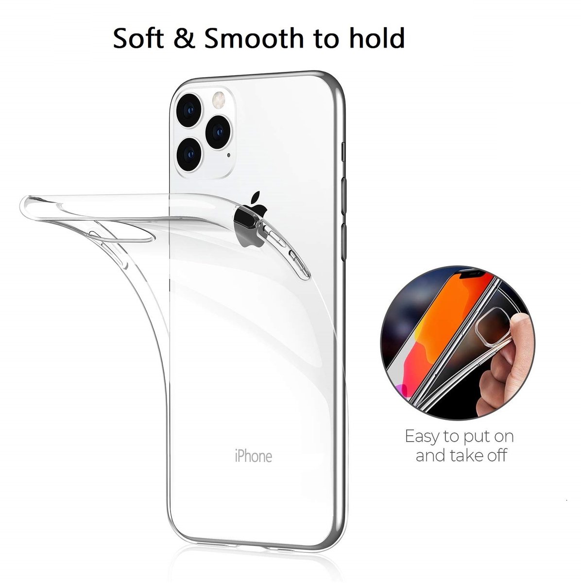 Ntech hoesje Geschikt voor iPhone 11 Pro Max TPU Back Cover - Transparant