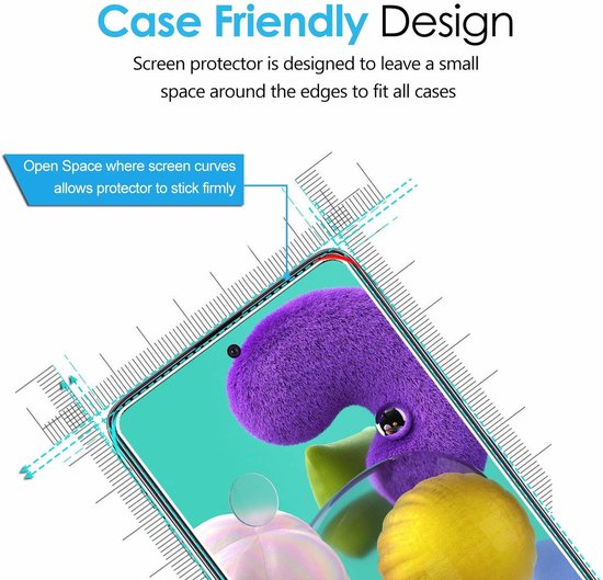 Protection d'écran Samsung Galaxy A51 en verre trempé - 2 pièces
