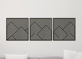 Wanddecoratie | Geometrisch bergen 3-luik - L (40x121cm)