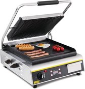 Jumbo contact grill geribbeld/glad