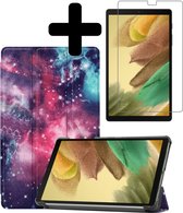 Hoes Geschikt voor Samsung Galaxy Tab A7 Lite Hoes Luxe Hoesje Book Case Met Screenprotector - Hoesje Geschikt voor Samsung Tab A7 Lite Hoes Cover - Galaxy