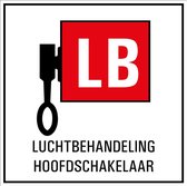 Luchtbehandeling hoofdschakelaar sticker 300 x 300 mm