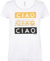 Zoso T-shirt Ciao 214 White Summergold 0016 0250 Dames Maat - M