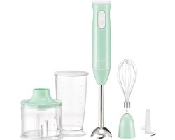 SILVERCREST® 3-in-1 staafmixerset Lichtblauw (Aqua) – 600W – Met 3 verschillende opzetstukken: een garde, een staafmixer en een hakmolen – Snelheden: 5 + turbostand