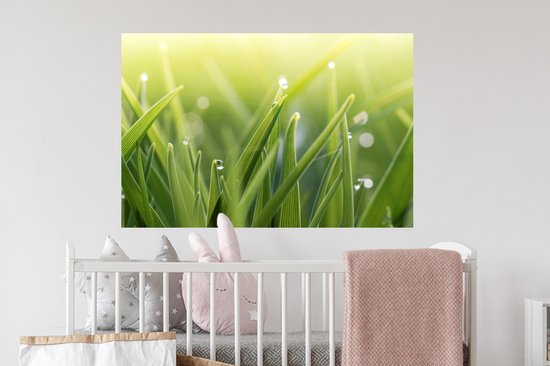 Sticker Muursticker Early Dew - Early Dew Ingrass - 90x60 cm - film autocollant - sticker mural repositionnable