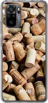 6F hoesje - geschikt voor Xiaomi Redmi Note 10 Pro -  Transparant TPU Case - Corks #ffffff