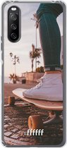 6F hoesje - geschikt voor Sony Xperia 10 III -  Transparant TPU Case - Skateboarding #ffffff